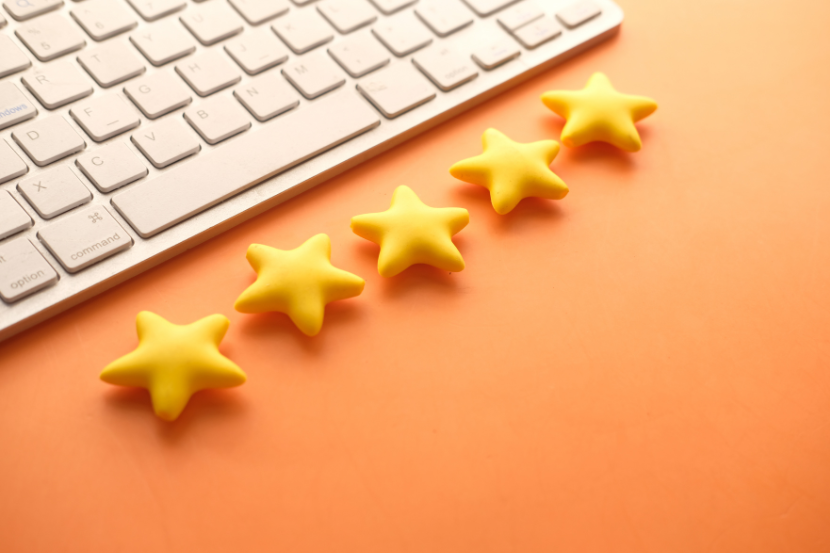 ilustração de avaliação com estrelas