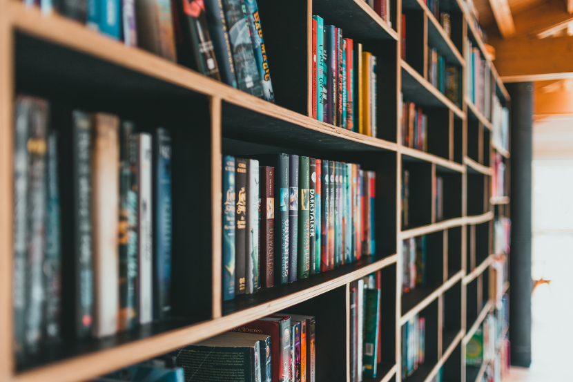estante de livros