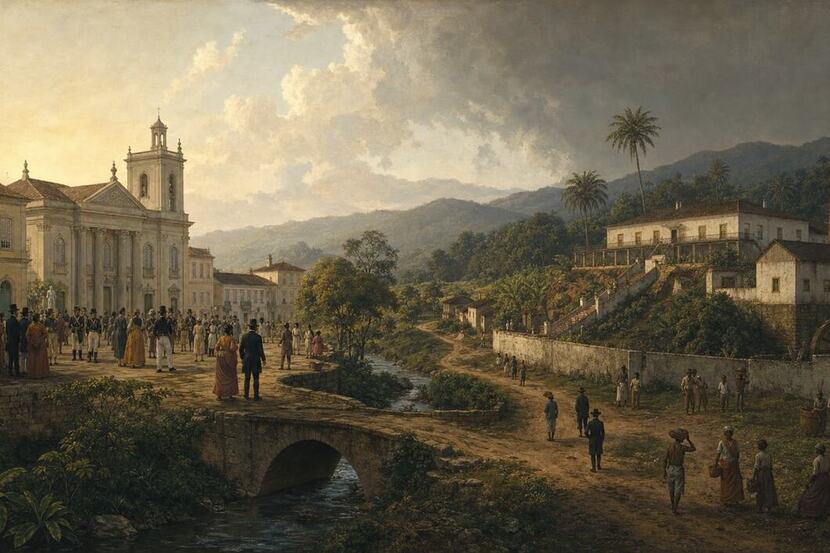 independência do Brasil para crianças Composição simbólica mostra a mudança política e a permanência de desigualdades após a Independência do Brasil
